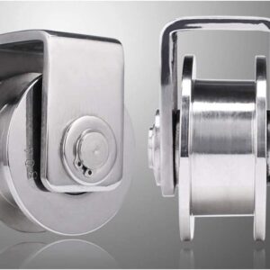 Heavy-Duty 2in Furniture Caster Wheels, Stainless Steel, 2PCS