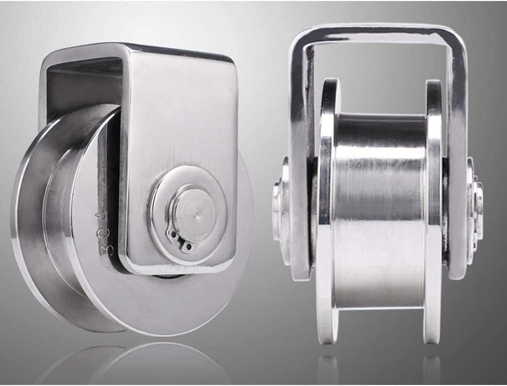 Heavy-Duty 2in Furniture Caster Wheels, Stainless Steel, 2PCS