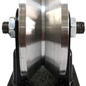 Heavy-Duty V-Groove Casters, 6in, Steel Rigid Wheel