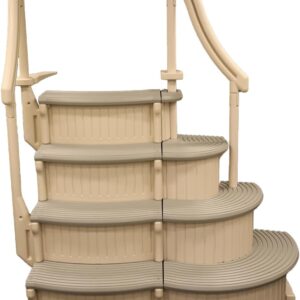 Confer Plastics Curve CCX-AG Pool Step with Grey Treads