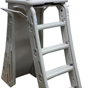 Confer Plastics 7200 RollGuard Safety Ladder, Grey