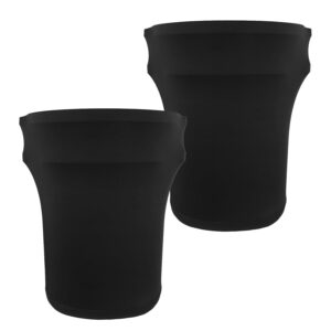 BSTKEY 32 Gal Stretch Trash Can Covers (2-Pack) Black