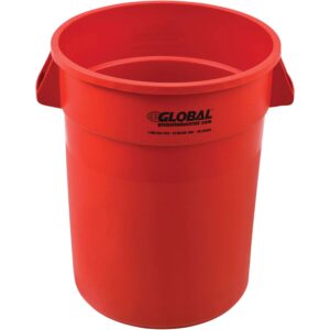 32 Gal Red Commercial Round Trash Can