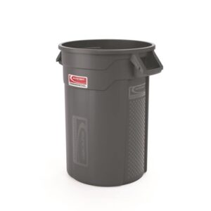Suncast 32 Gal. Vented Trash Can, Gray