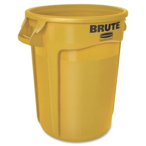 Rubbermaid BRUTE 32 Gal Yellow Trash Container