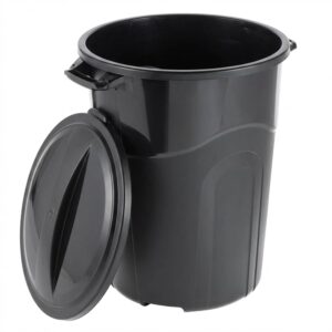 32 Gal Heavy-Duty Trash Can w/ Lock Lid & Handles