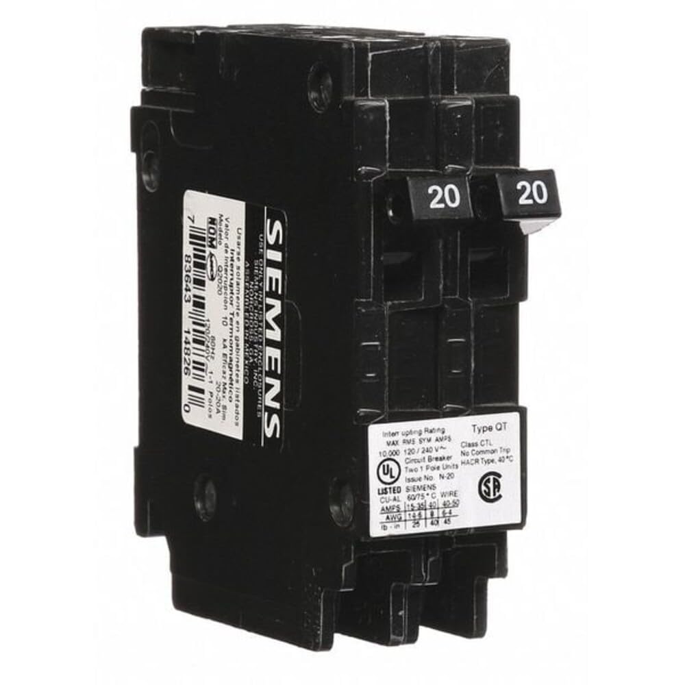 Siemens Q2020 20-Amp Circuit Breaker