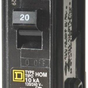 Square D 20A 1-Pole Circuit Breaker, HOM120C