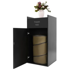 Commercial 30 Gal Wood Trash Can Cabinet