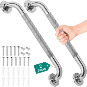 2-Pack 16" Stainless Steel Shower Grab Bars, 500LB Capacity