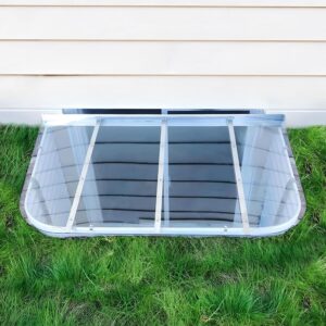 Clear Polycarbonate Window Well Cover 55" x 26" Heavy Duty