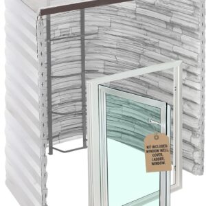 Complete Basement Egress Window Kit - 55"L x 36"W x 72"D
