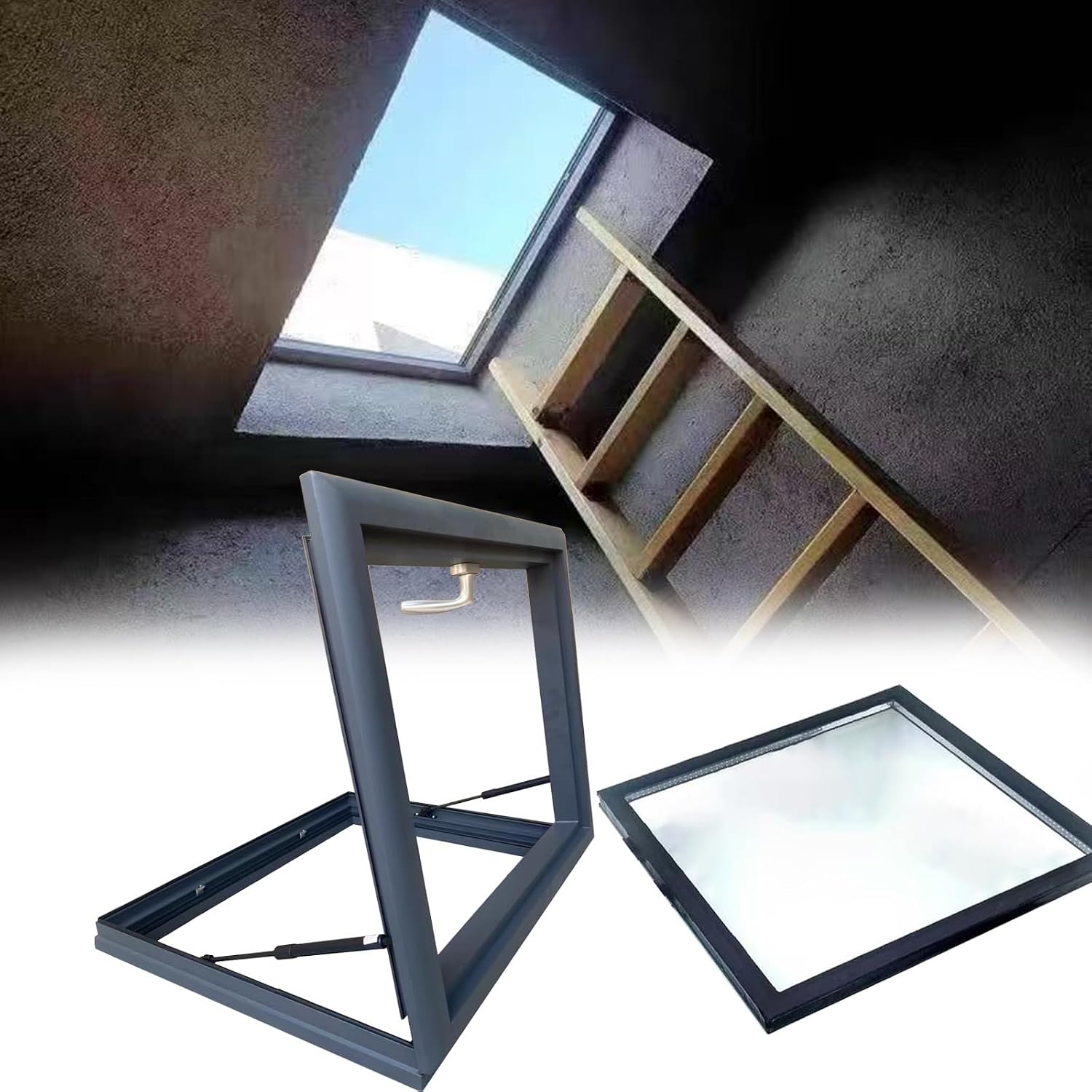 Custom Roof Hatch Attic Window 41x35" - LXLZYXSF