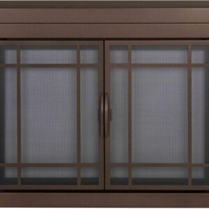 Easton Bronze Fireplace Glass Doors by Pleasant Hearth