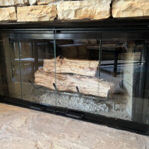 Black Fireplace Glass Doors for Lennox Superior 42" Models