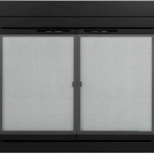 Pleasant Hearth Glass Fireplace Door - Black, Small