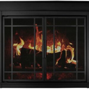 Pleasant Hearth Fillmore Glass Firescreen, 30-37" x 22.5-29.5"