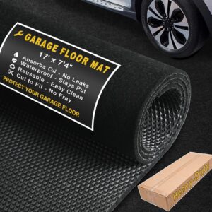 Heavy-Duty Garage Floor Mat 17' x 7'4" - Waterproof, Oil-Resistant