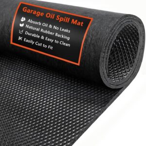 AiBOB Oil Spill Mat, 36" x 60", Garage Floor Mat, Black