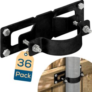 36 Pack Black Fence Brackets for Wooden Fences