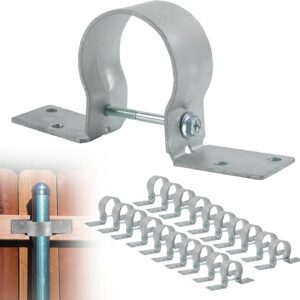 20 Galvanized Steel Fence Post Brackets 2-3/8" - Wmebee