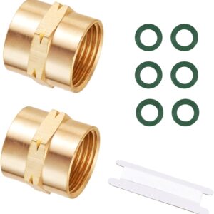 3/4" Brass Double Female Hose Connector (2-Pack)