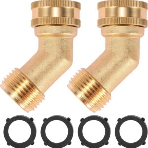Sanpaint 45° Brass Garden Hose Elbow (2-Pack)