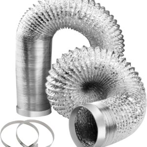 4-Inch Aluminum Dryer Vent Hose 5FT w/ Clamps