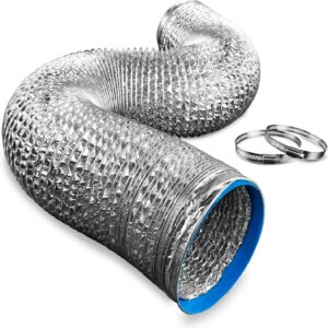 4 Inch x 16 ft Dryer Vent Hose - Flexible Aluminum Foil Ducting