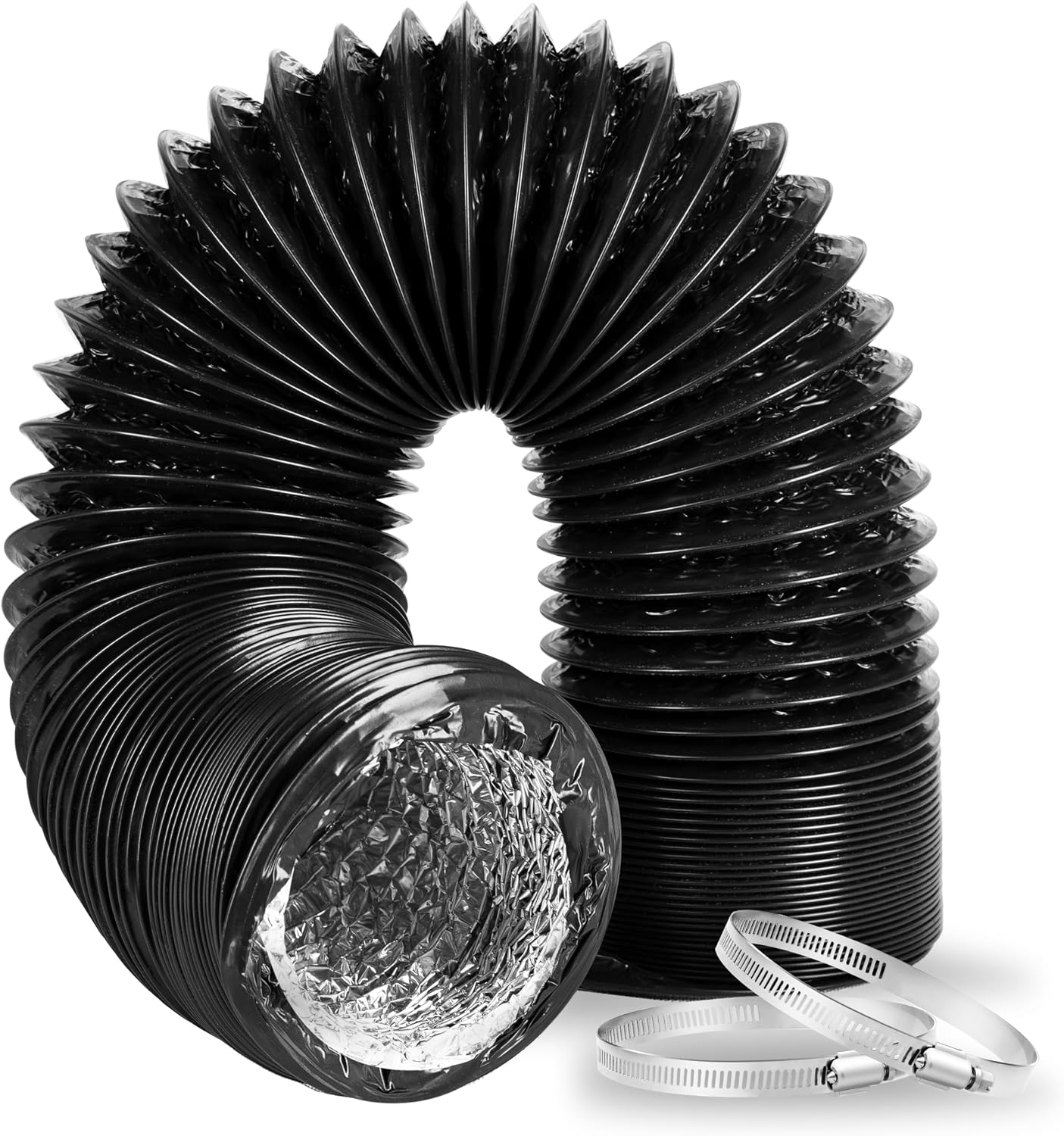 HealSmart 4" Dryer Vent Hose, 25FT Insulated Flex Hose