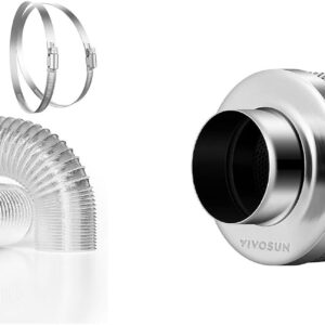 VIVOSUN 4in Carbon Air Filter & Ducting Kit
