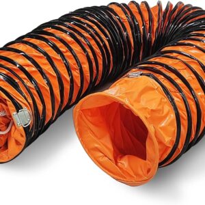 16ft 8in Flexible PVC Duct Hose w/ Rope, FICBXRA