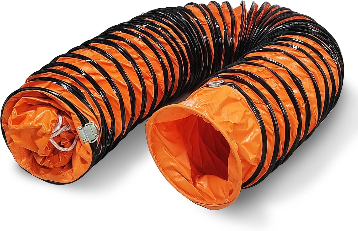 16ft 8in Flexible PVC Duct Hose w/ Rope, FICBXRA
