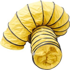 8" x 16ft Flexible PVC Duct Hose w/ D-Ring & Rope