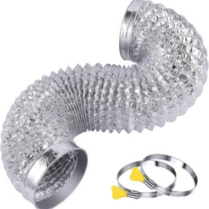 Steelsoft 4in Flexible Dryer Vent Hose 3ft - Heavy Duty Aluminum Duct
