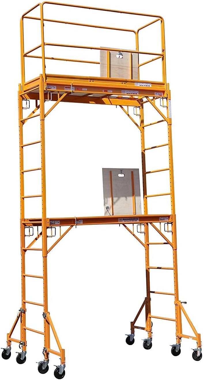 12' Scaffold Tower - 1000 lb Capacity, Rolling & Stable