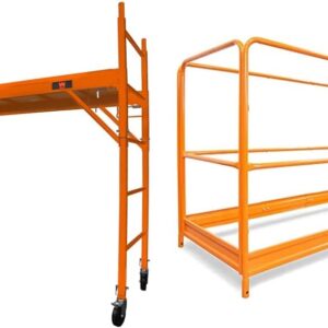 WEN 31110T 1000-lb Rolling Steel Scaffold, 6.25 ft