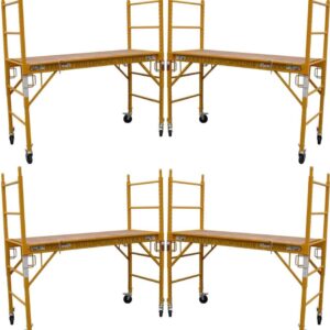 4-Pack 6ft Baker Scaffold Rolling Tower w/ U-Lock