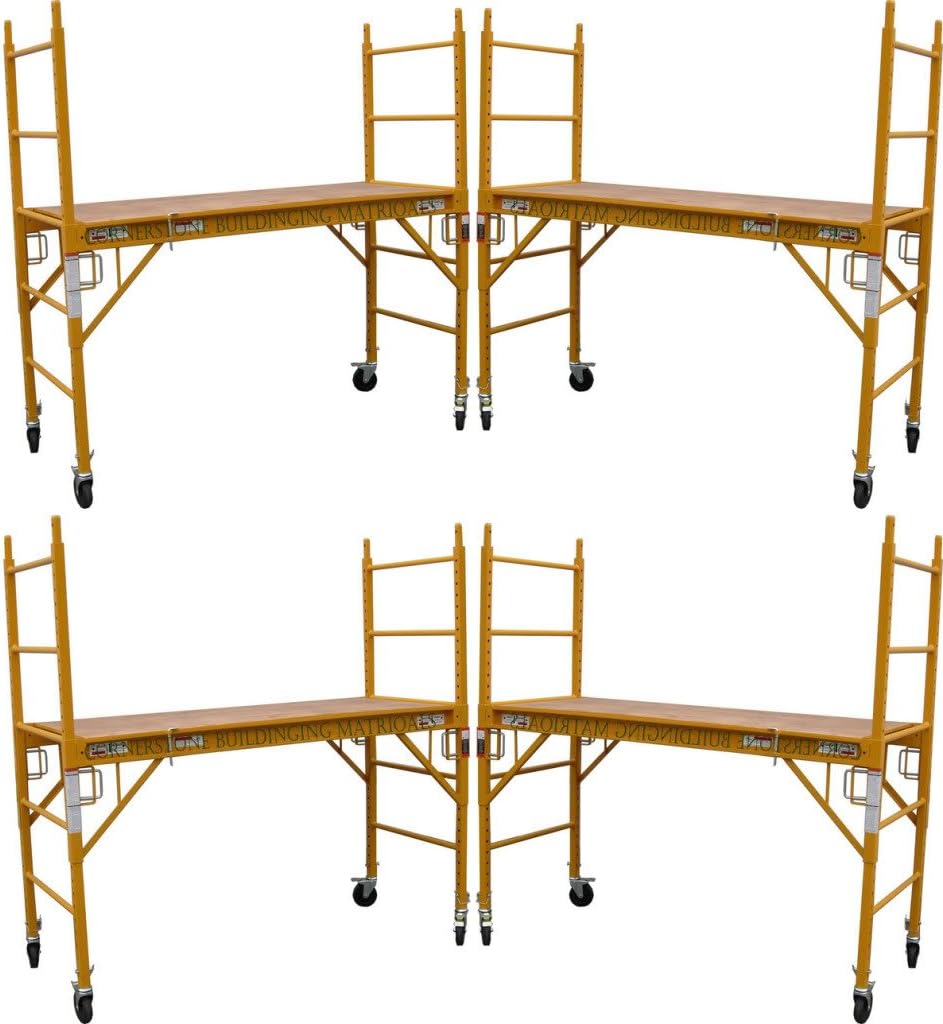 4-Pack 6ft Baker Scaffold Rolling Tower w/ U-Lock