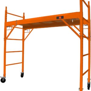 WEN 31110T Rolling Steel Scaffold, 6.25 ft, 1000 lbs
