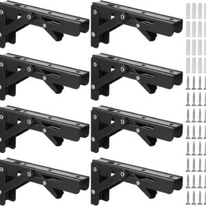 8-Pack 6in Heavy-Duty Folding Shelf Brackets