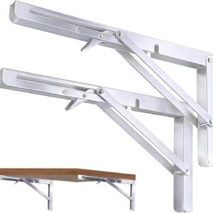 Sturdsay Heavy-Duty Folding Shelf Brackets (2-Pack, 8in)