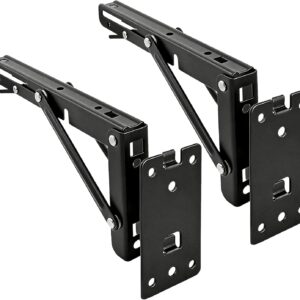 2-Pack Folding Shelf Brackets, Heavy-Duty Steel, Quick-Release