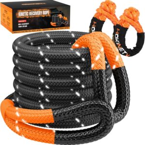 HOKINETY Kinetic Tow Rope 30FT 55K LBS Snatch Strap Kit