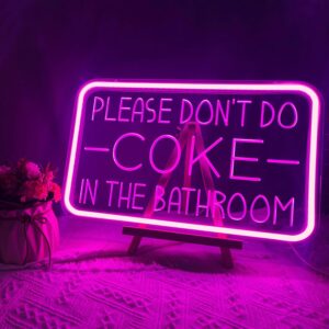Funny Neon Bathroom Sign - USB LED Light Decor