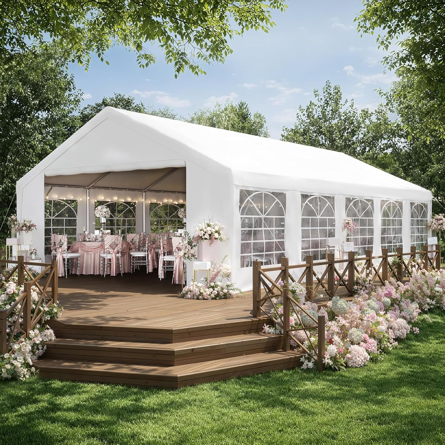 Heavy-Duty Party Tent 16x32 Canopy – All-Weather Shelter