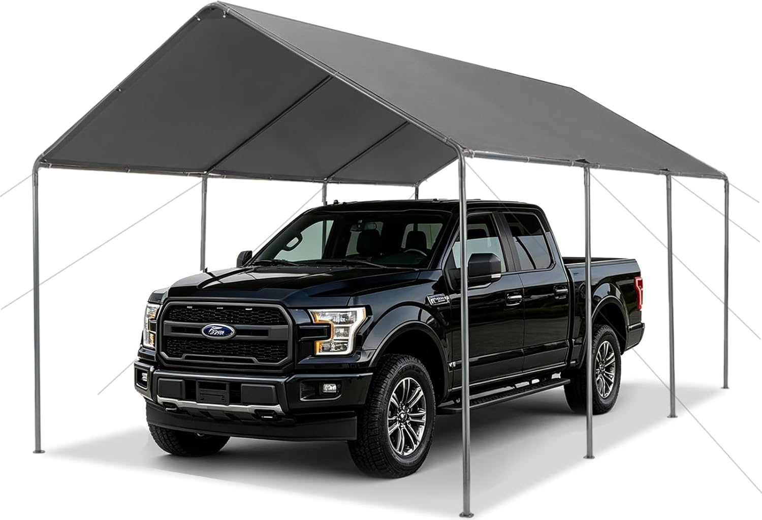 12x20 Heavy Duty Portable Carport - Grey
