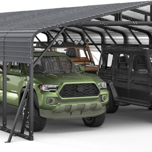 Jocoevol 20x40FT Heavy-Duty Metal Carport, Windproof & All-Season