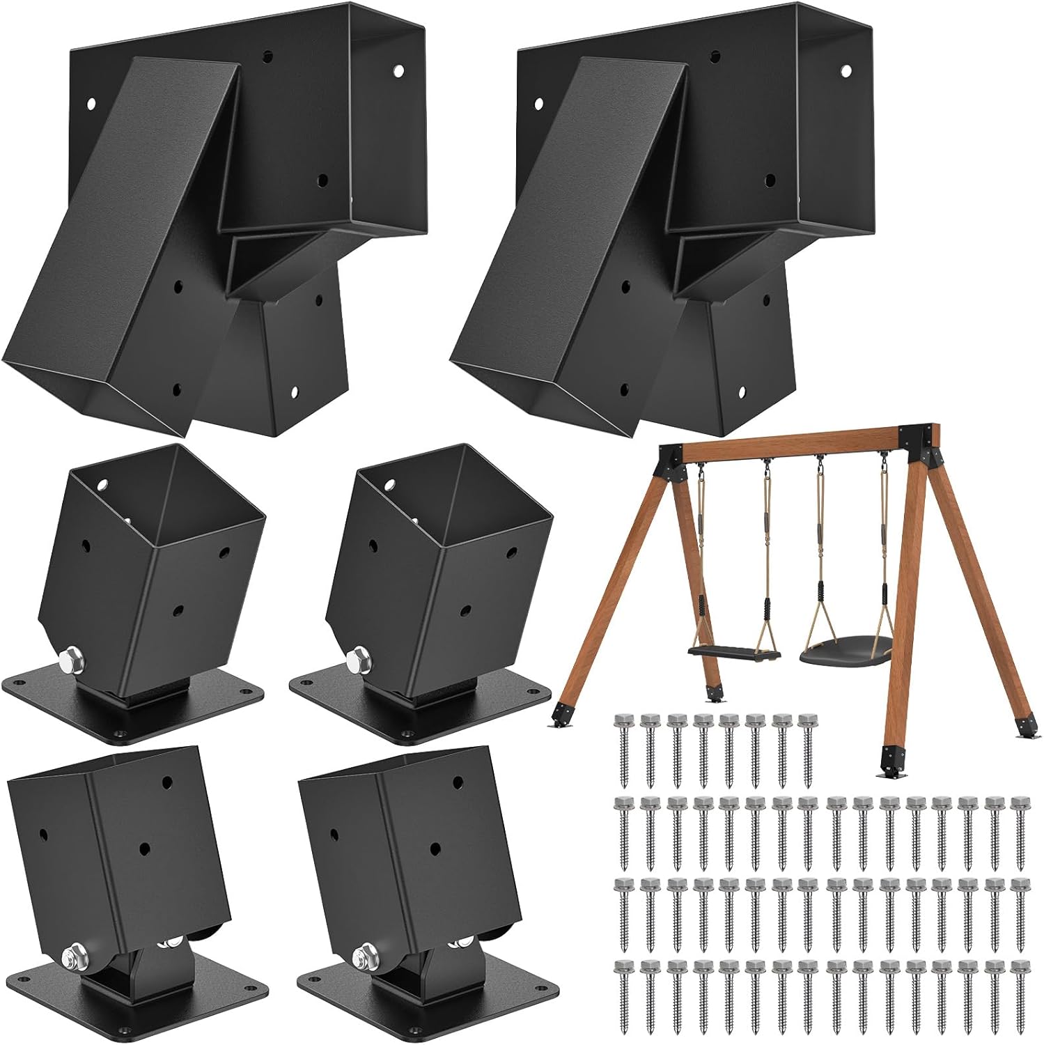 SELEWARE Heavy-Duty Swing Set Brackets Kit