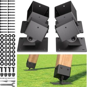 DOOTOO 4-Pack Swing Set Leveling Kit - Black